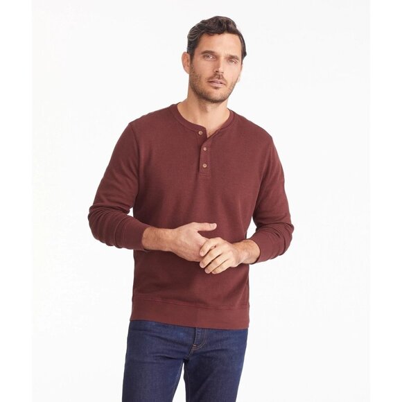 NWT UntuckIt Veneroso Heavyweight Henley‎ in Chestnut Size XXL - Picture 1 of 8